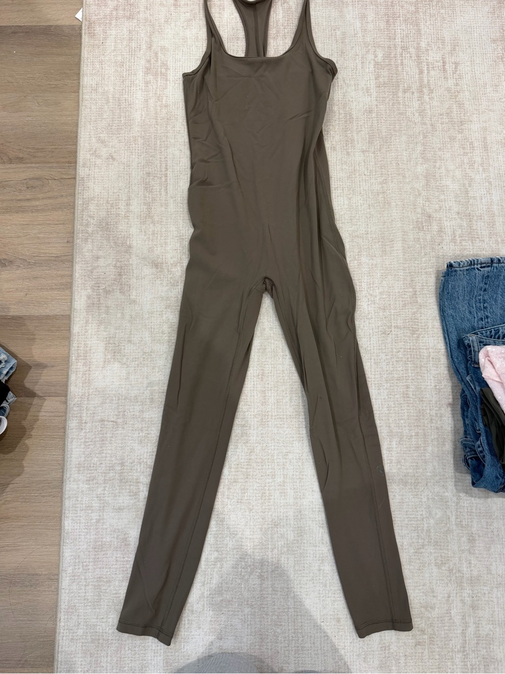TNA Olive Green Racerback Jumpsuit